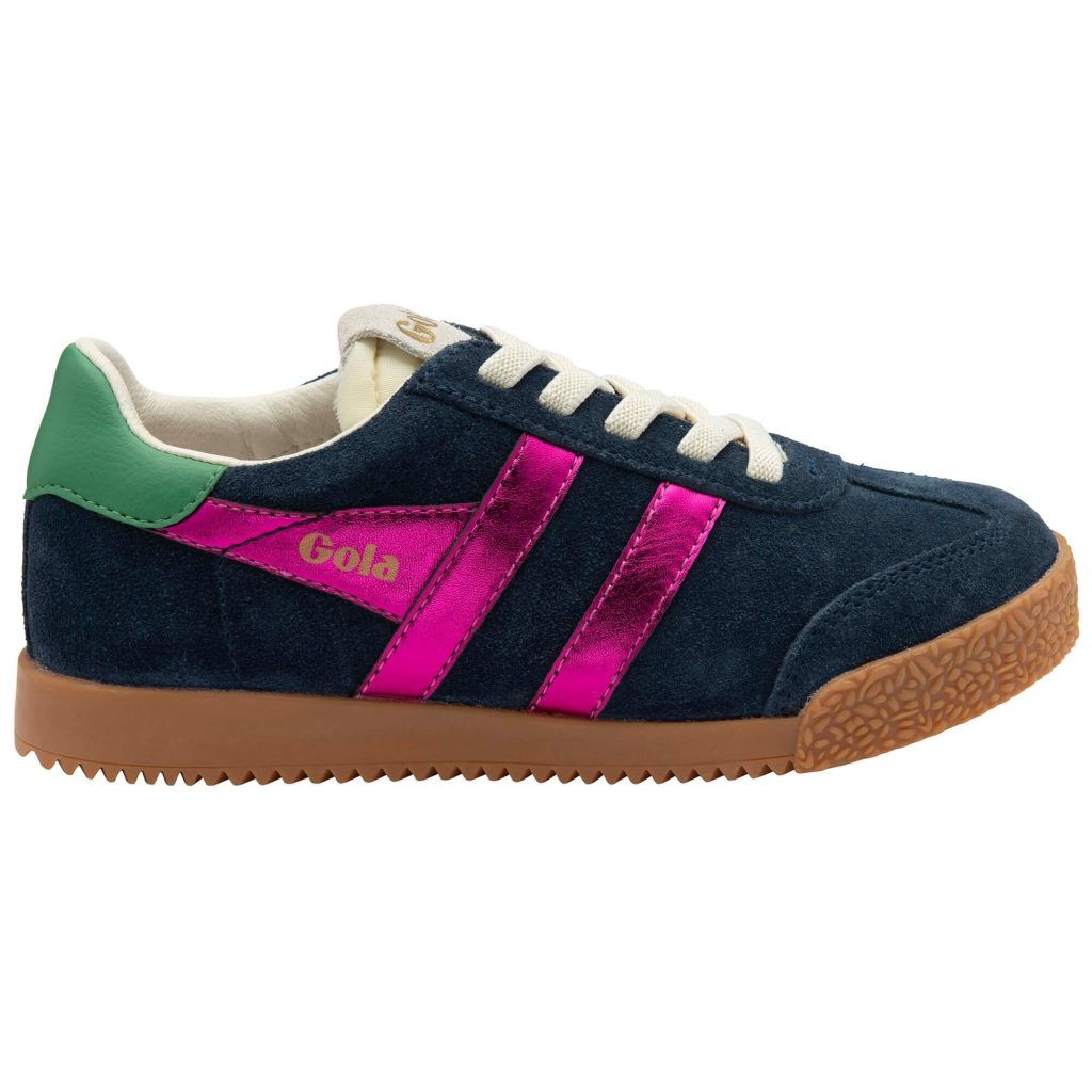 navy kids Gola lace up trainers