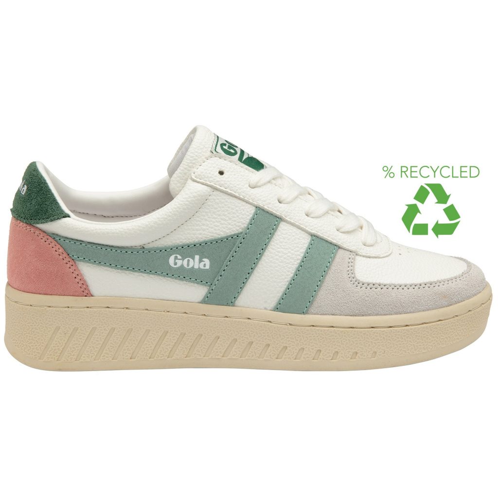 Women's Grandslam in White and Mint Green Trainers