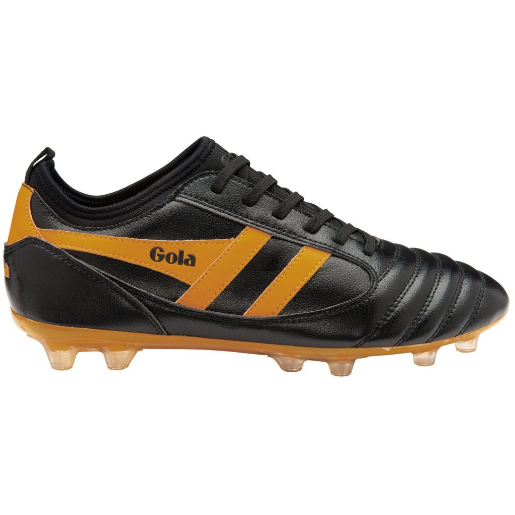 Black and yellow men;s football boots