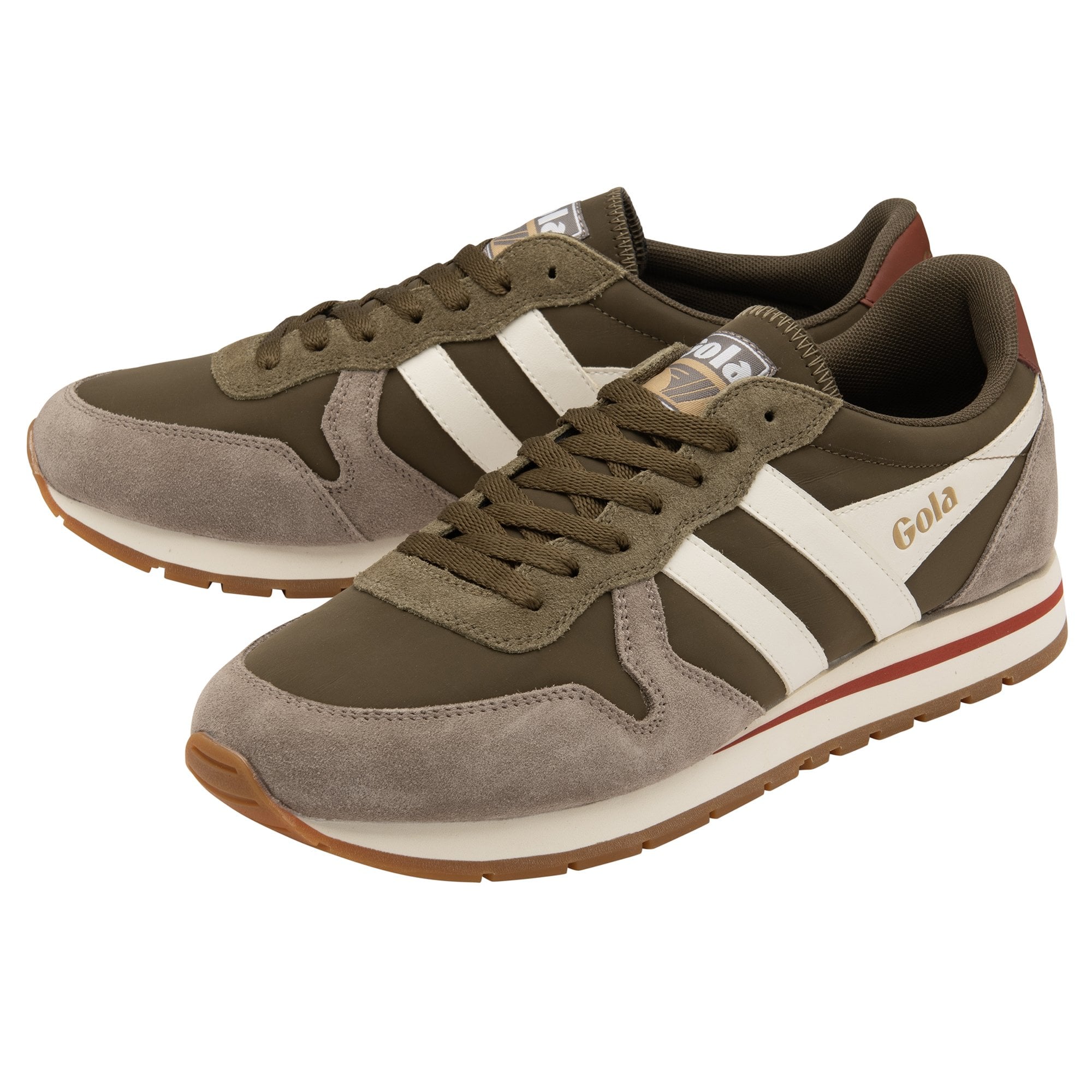 Baskets Gola Daytona Chute Femme - Gris Vert, Os Crème, Taille 40 EU (9 US), Neufes Avec Boîte