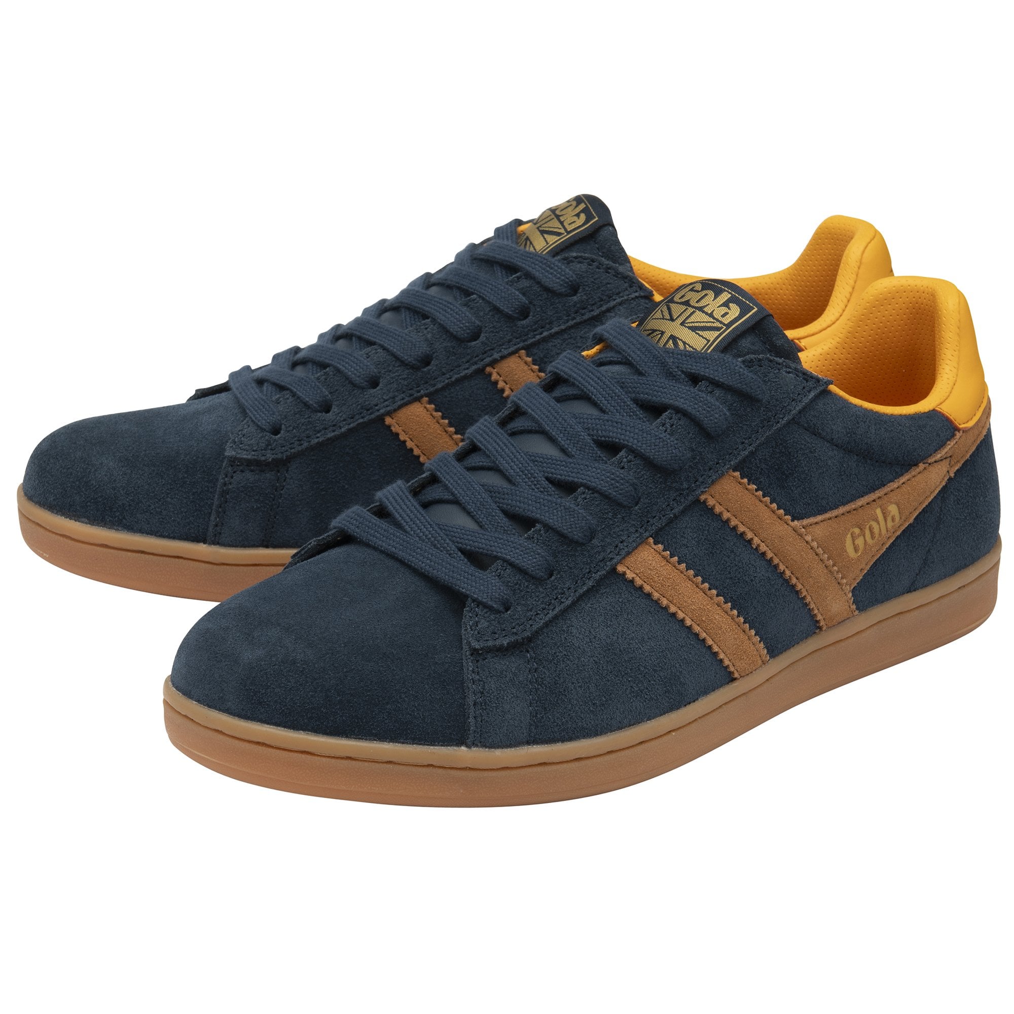 Buy Gola Mens Equipe II Navy/Ginger trainers online from www  display picture 2