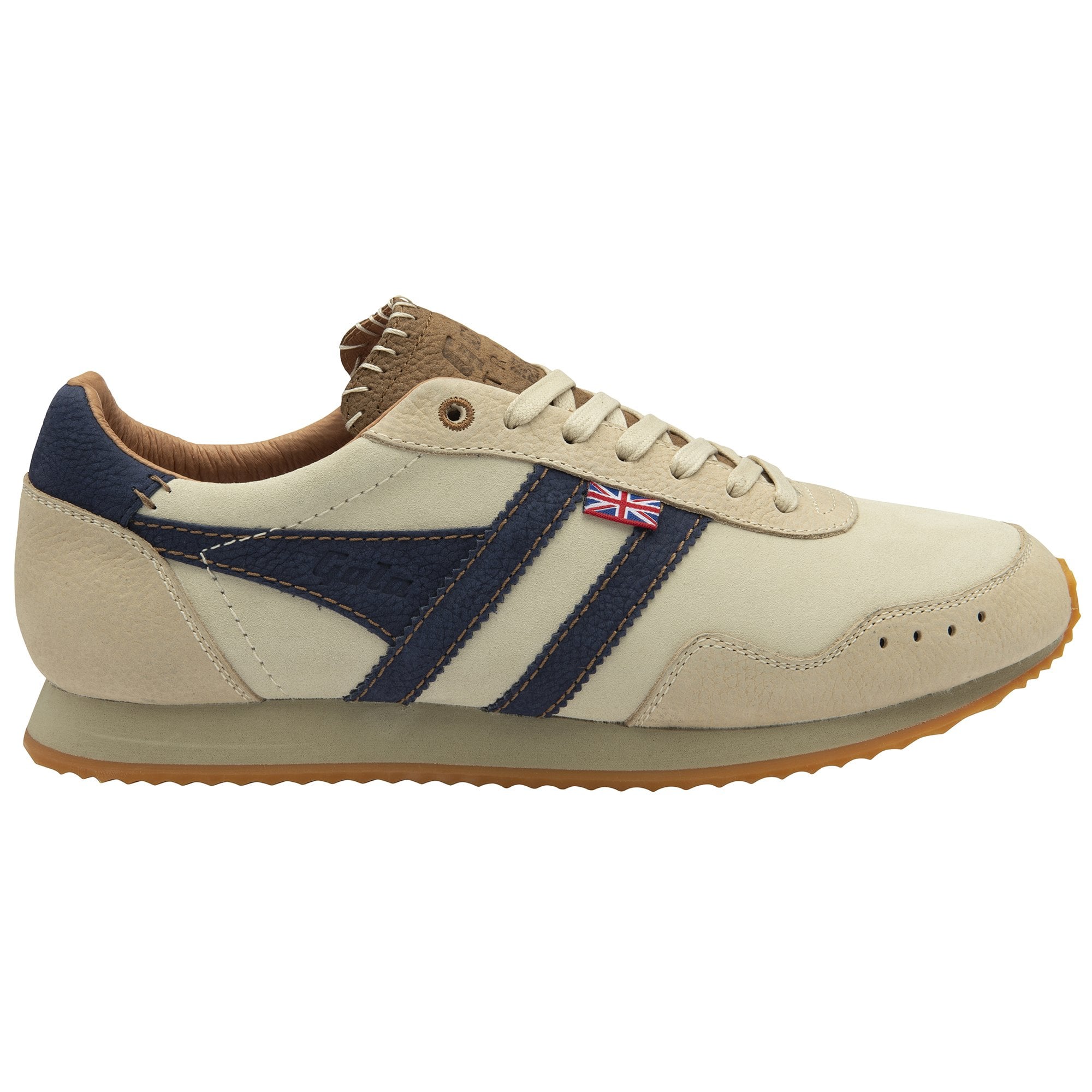 Buy Gola Track Cambridge trainers in ecru/navy online at gola